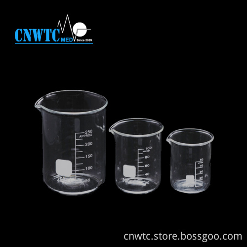Borosilicate Glass Beakers: Sizes 250ml and 500ml for Laboratory Tests